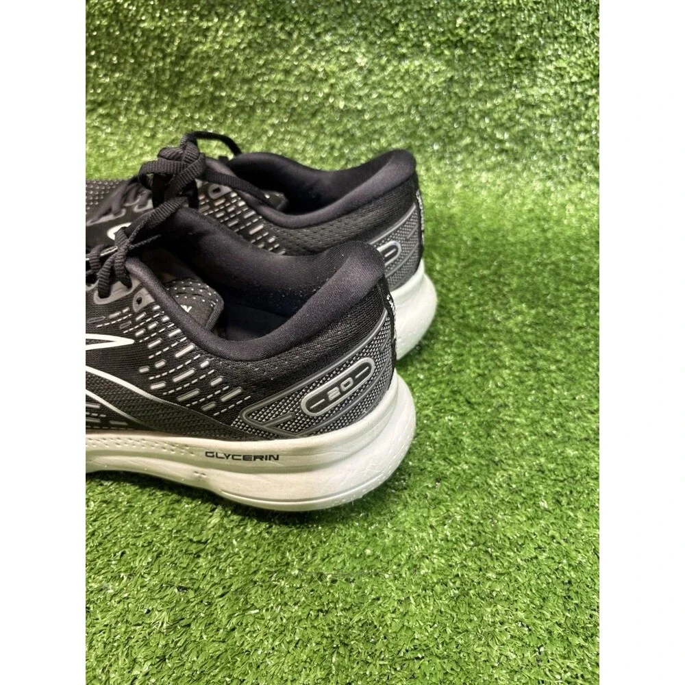 Brooks Glycerin 20 Mens Size 10 D Running Shoes Sneakers Black White 1103821D059